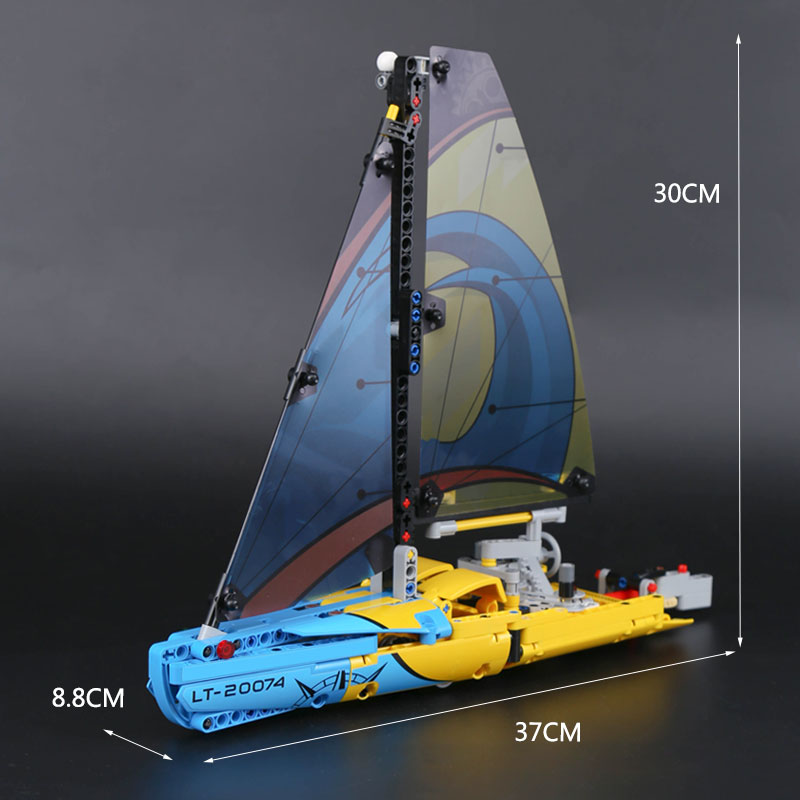 DECOOL 3374 Racing Yacht Compatible with 42074