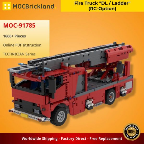 MOCBRICKLAND MOC-91785 Fire Truck "DL / Ladder" (RC-Option)