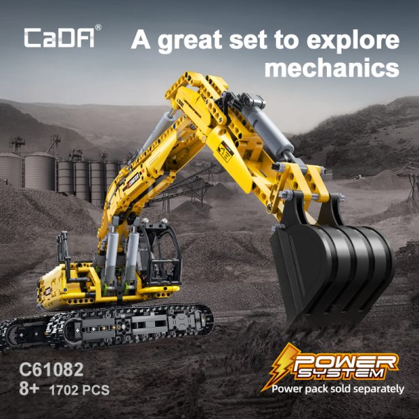 CaDA C61082 Full-Featured Excavator 1:20