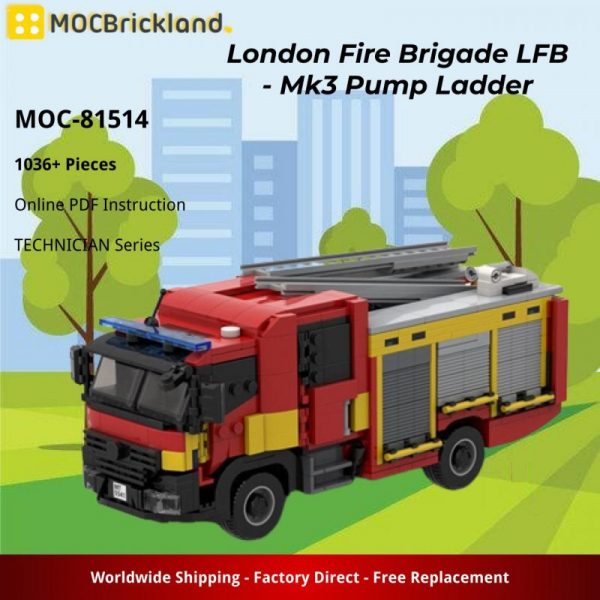 MOCBRICKLAND MOC-81514 London Fire Brigade LFB - Mk3 Pump Ladder
