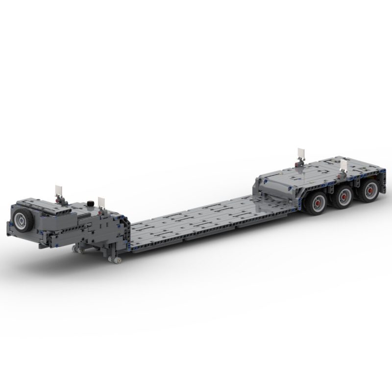 MOCBRICKLAND MOC-35223 Low Loader with Steering Axles for 42078 Mack Anthem