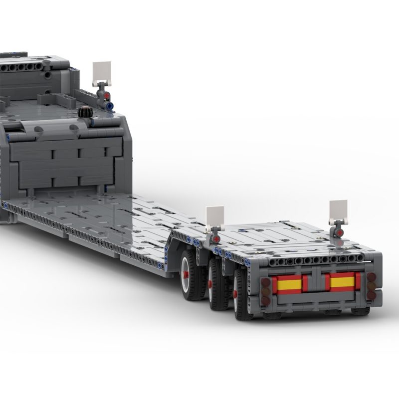 MOCBRICKLAND MOC-35223 Low Loader with Steering Axles for 42078 Mack Anthem