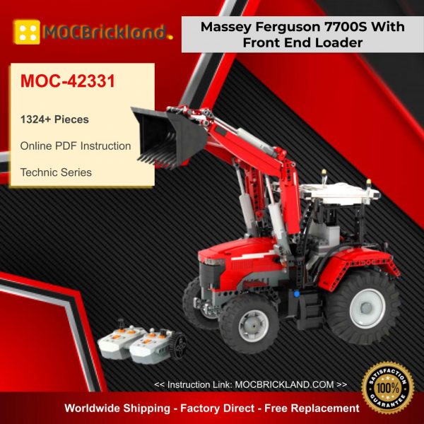 Massey Ferguson 7700S With Front End Loader MOC 42331 Technic Designed By Mäkkes With 1324 Pieces