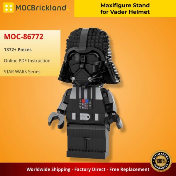 MOCBRICKLAND MOC-86772 Maxifigure Stand for Vader Helmet