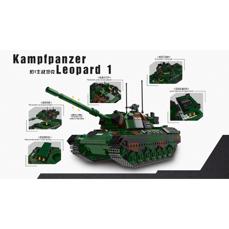 Military XINGBAO XB-06049 German Leopard 1 Main Battle Tank