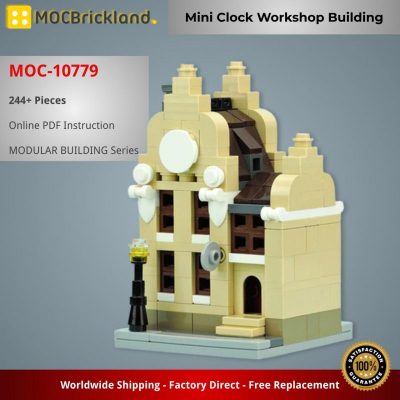 MOCBRICKLAND MOC-10779 Mini Clock Workshop Building