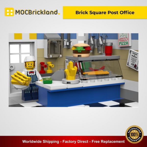 Brick Square Post Office MOC 22101 Modular Buildings Designed By Bricked1980 With 3450 Pieces