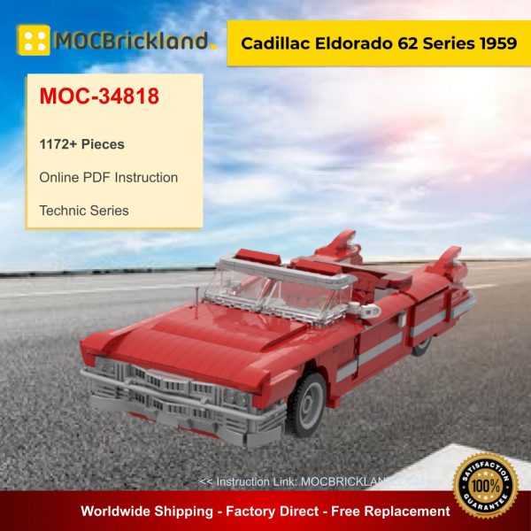 Cadillac Eldorado 62 Series 1959 MOC 34818 Technic Designed By Gabizon With 1172 Pieces