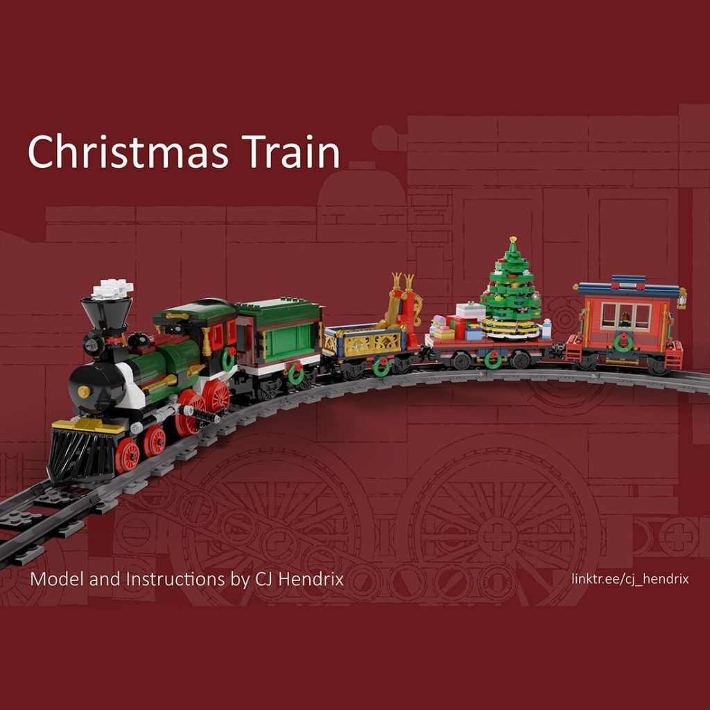 Christmas Themed Train MOC-49581 Creator With 1197PCS