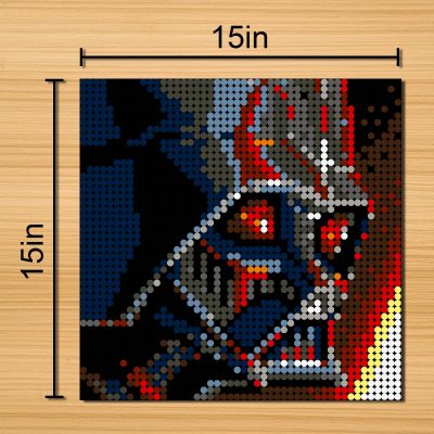 Black Warrior Pixel Art Star Wars MOC-90135 with 2304 pieces