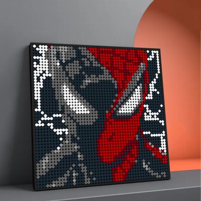 Spiderman in Black and Red Pixel Art Movie MOC-90149 WITH 2304 PIECES