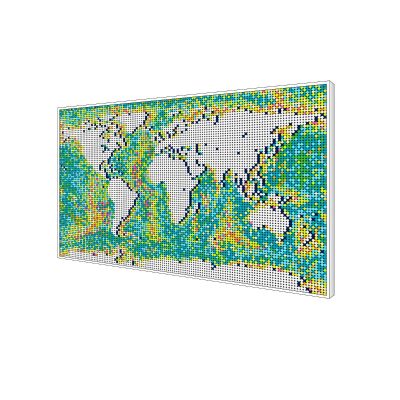 World Map Pixel Art Creator MOC-90172 WITH 11312 PIECES