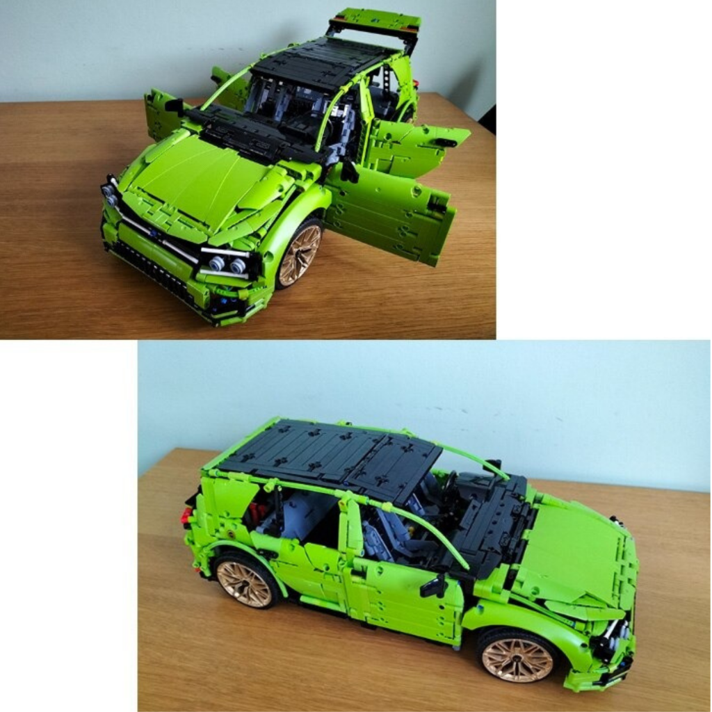42115 VW Golf R (2019) Green Super Sports Car MOC-102567 Technic With 3696 Pieces