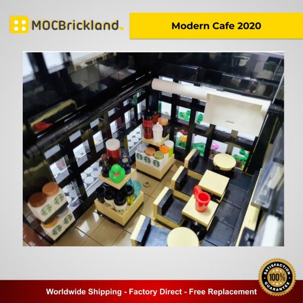 Modern Cafe 2020 MOC 45635 Modular Building Designed By Ohsojang With 2803 Pieces