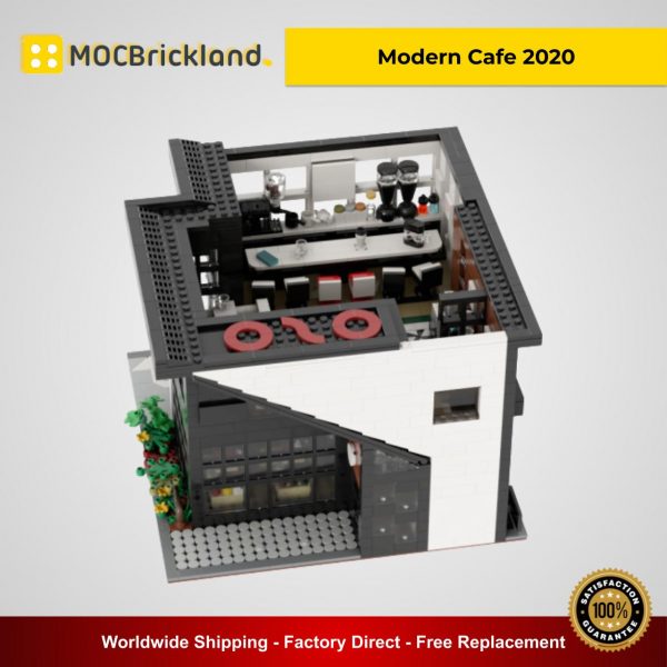 Modern Cafe 2020 MOC 45635 Modular Building Designed By Ohsojang With 2803 Pieces