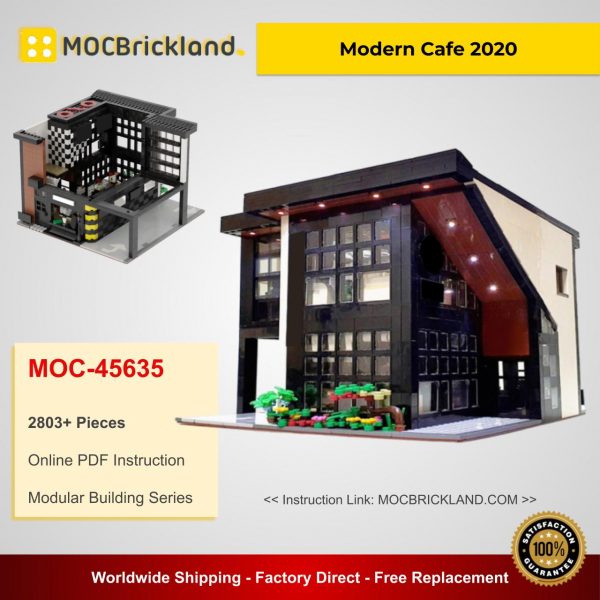 Modern Cafe 2020 MOC 45635 Modular Building Designed By Ohsojang With 2803 Pieces