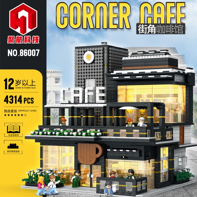 MODULAR BUILDING JUHANG 86007 Corner Cafe with Light Modular Building