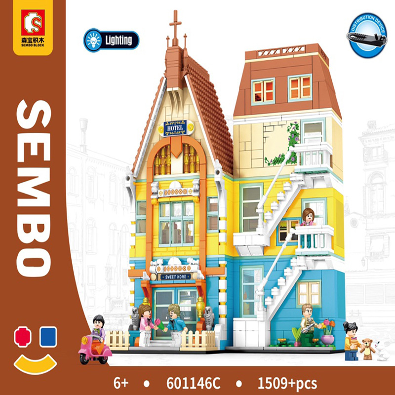 MODULAR BUILDING SEMBO 601146C Nordic Street View with Light