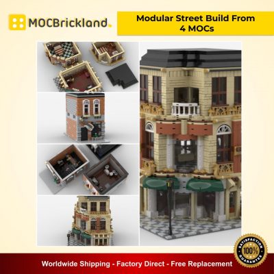 Modular Street Build From 4 MOCs MOC 33843 City Designed By Gabizon With 6824 Pieces