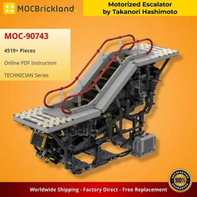 MOCBRICKLAND MOC-90743 Motorized Escalator by Takanori Hashimoto