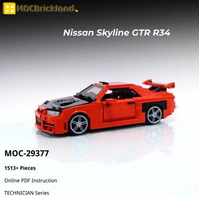 MOCBRICKLAND MOC-29377 Nissan Skyline GTR R34