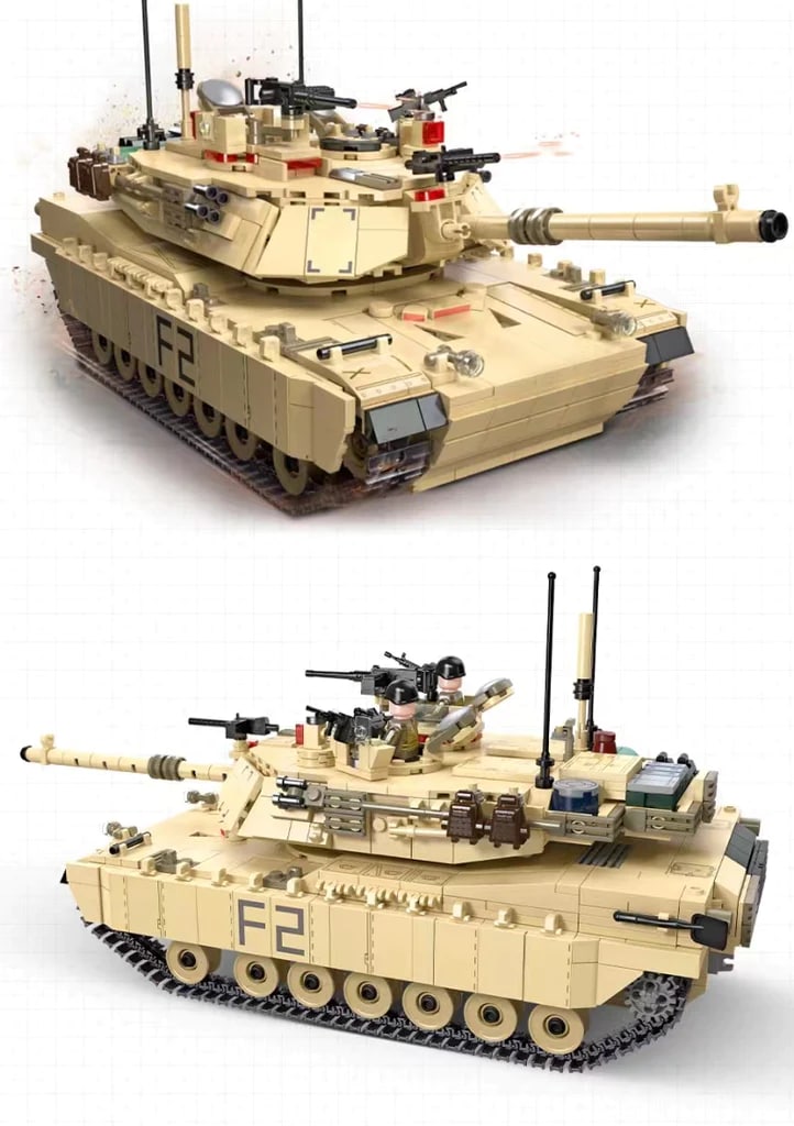 American M1A2 Abrams Main Battle Tank JIE STAR 61041 Military With 1389 Pieces