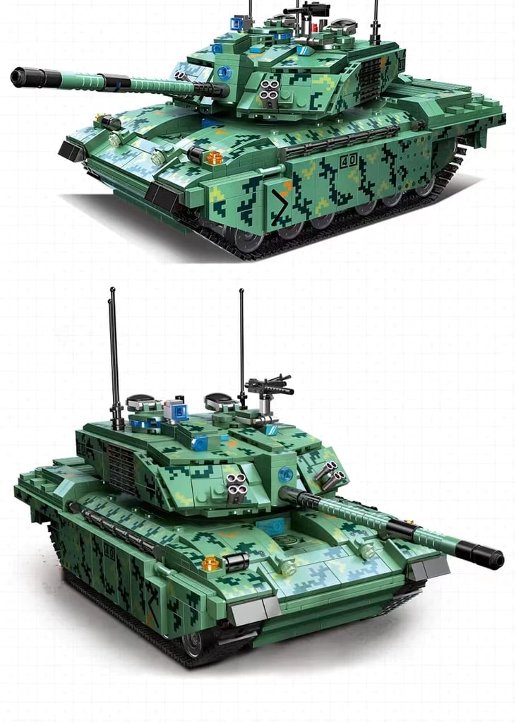 British Challenger 2E Main Battle Tank JIE STAR 61037 Military With 1298 Pieces