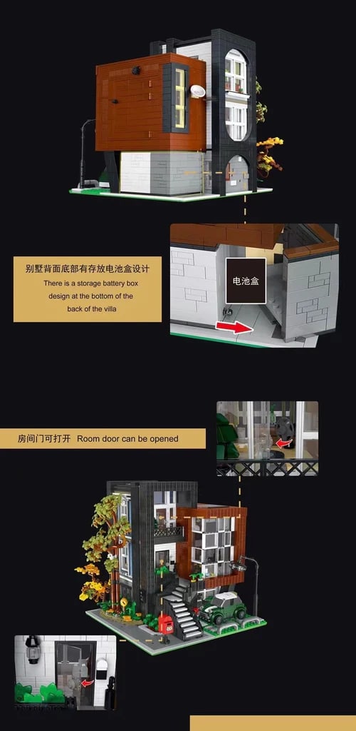 Modern Korean Style Villa Mork 10205 Modular Building With 3300 Pieces