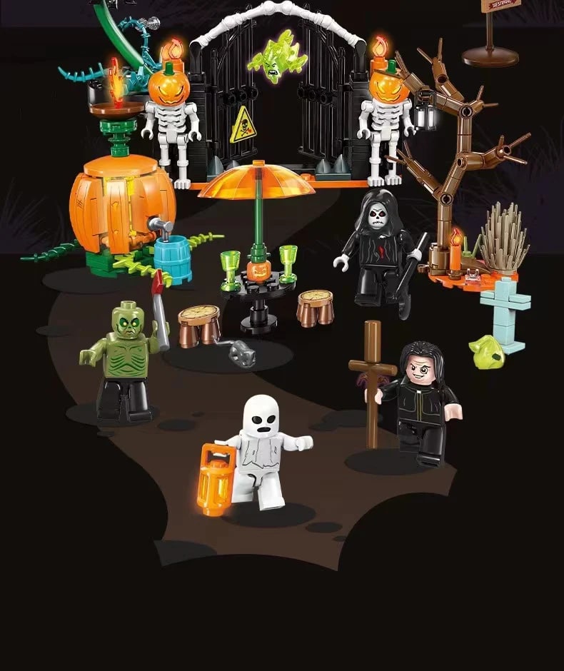 Tricky Magic Night 4 in 1 Halloween SEMBO 605009-605012 Creator With 363 Pieces