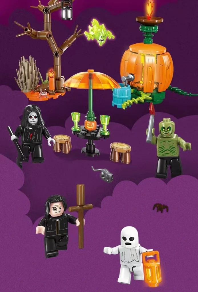 Tricky Magic Night 4 in 1 Halloween SEMBO 605009-605012 Creator With 363 Pieces