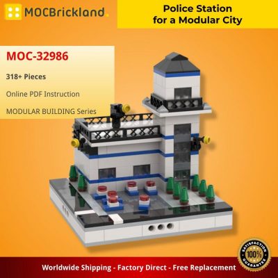 MOCBRICKLAND MOC-32986 Police Station for a Modular City