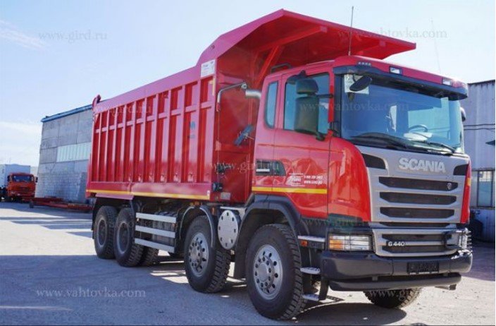 Red Scania Dump Truck