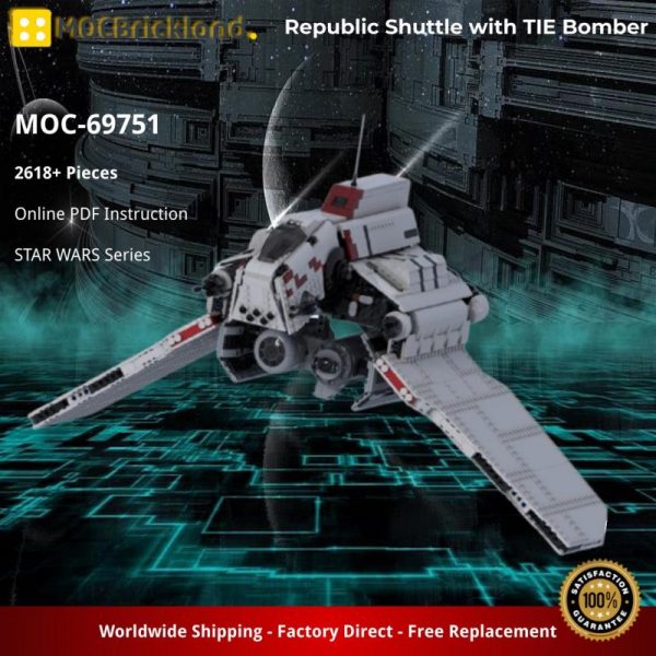 MOCBRICKLAND MOC-69751 Republic Shuttle with TIE Bomber