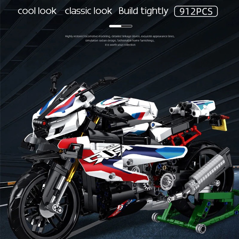 MOCBRICKLAND MOC-89700 RR Motor League Motorcycle