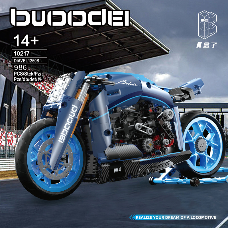 Technic K Box 10217 Bugatti Diavel motorcycle