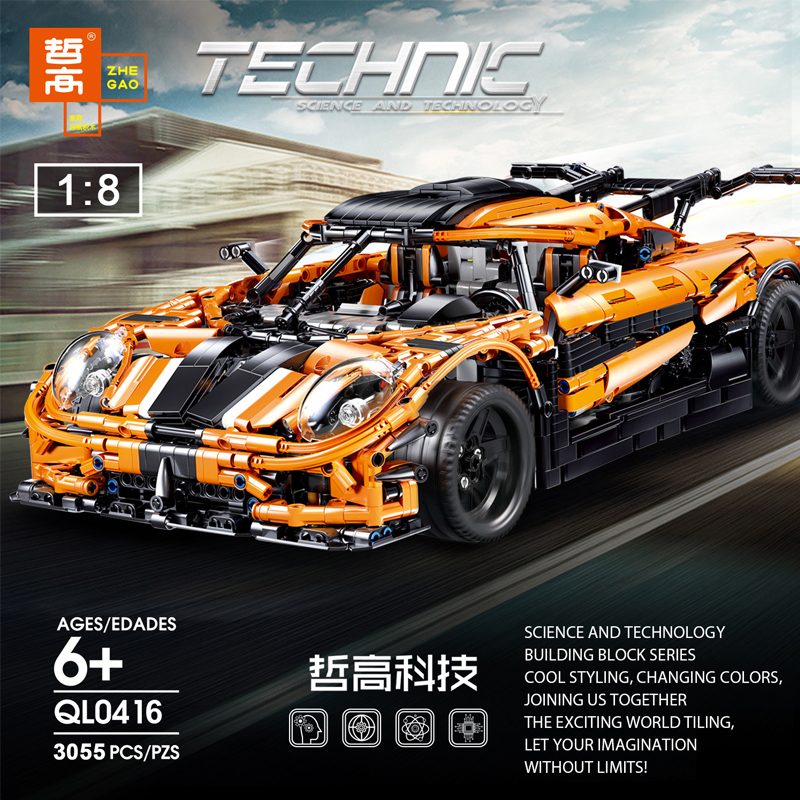 Technic ZHEGAO QL0416 Koenigsegg Sports Racing Car