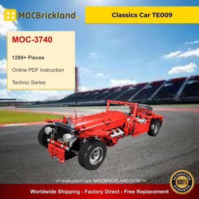 Classics Car TE009 Technic MOC 3740 with 1289 pieces