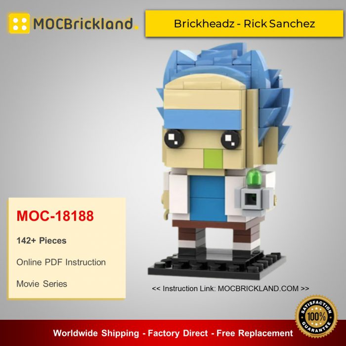 Movie MOC-18188 Brickheadz - Rick Sanchez By brick_monster MOCBRICKLAND