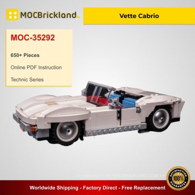 Vette Cabrio MOC 35292 Technic Alternative LEGO 10220 Designed By Keep On Bricking With 650 Pieces